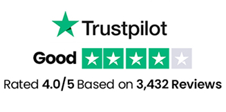 Trustpilot rating: 4.0 out of 5 based on 3,432 reviews – marked as Good